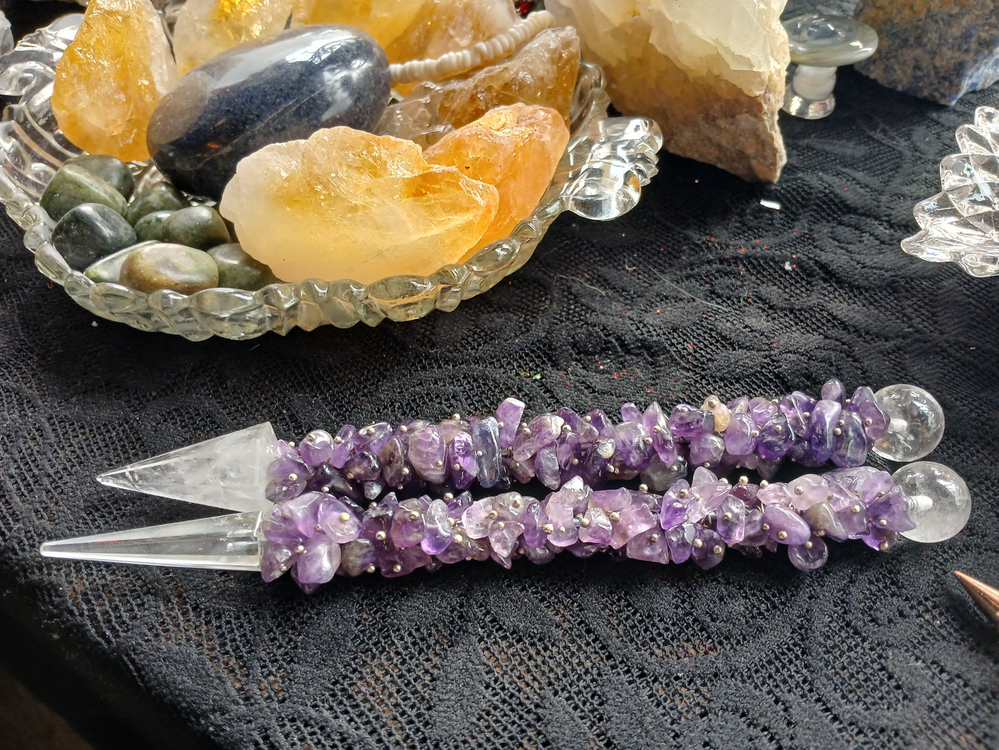 Amethyst Crystal Healing Wand