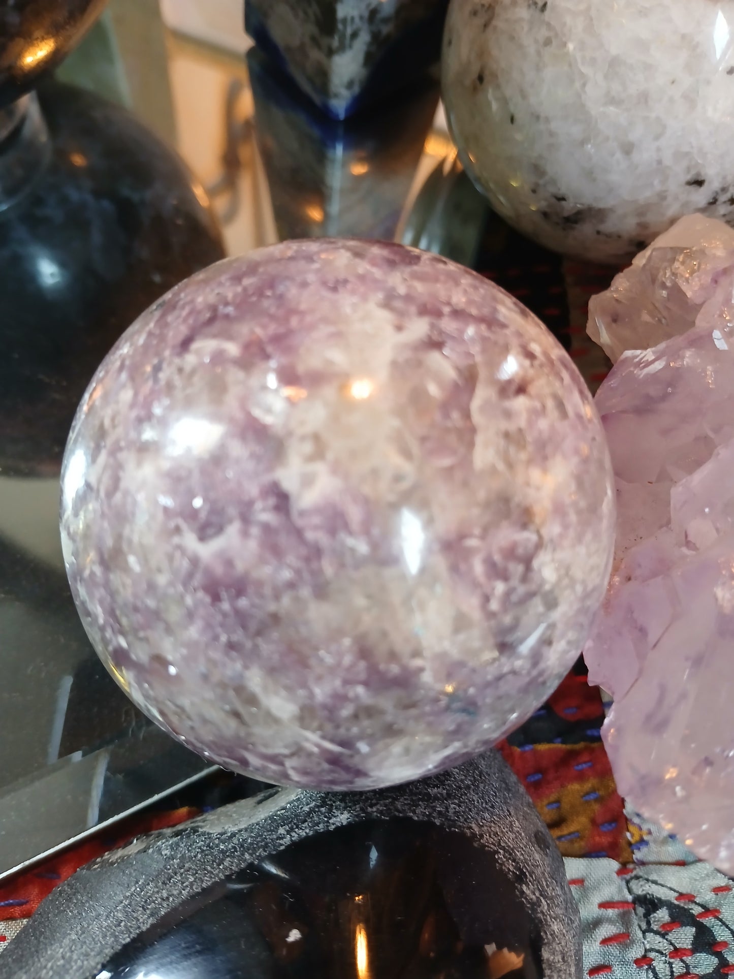 Lepidolite Sphere