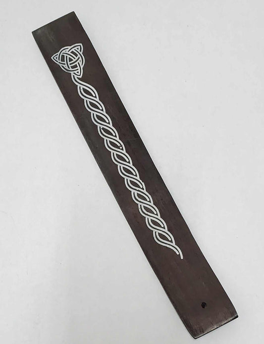 Black Triquetra Incense Burner - 10" Stick