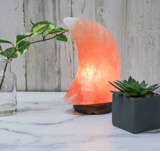 Moon Shape Salt Lamp 9"