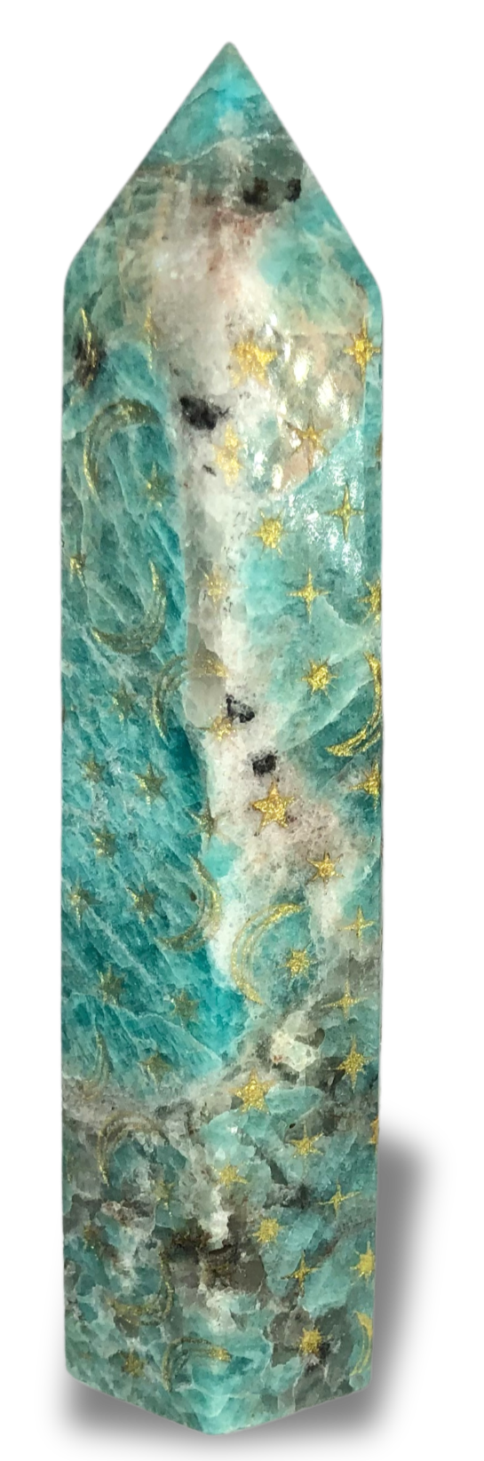 Amazonite Moon & Stars Point