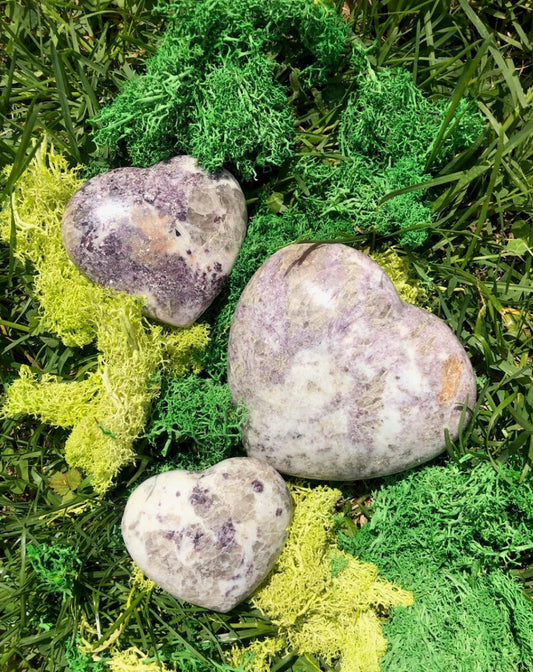 Lepidolite Hearts