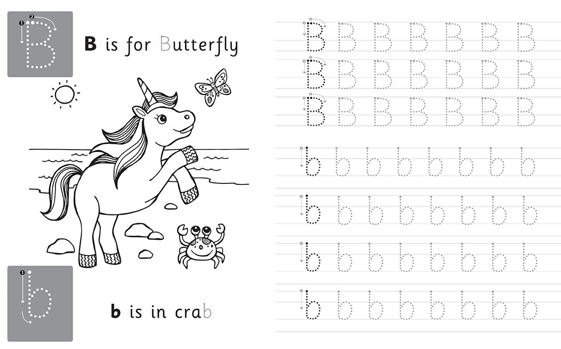 Trace & Learn Handwriting Practice: Unicorn