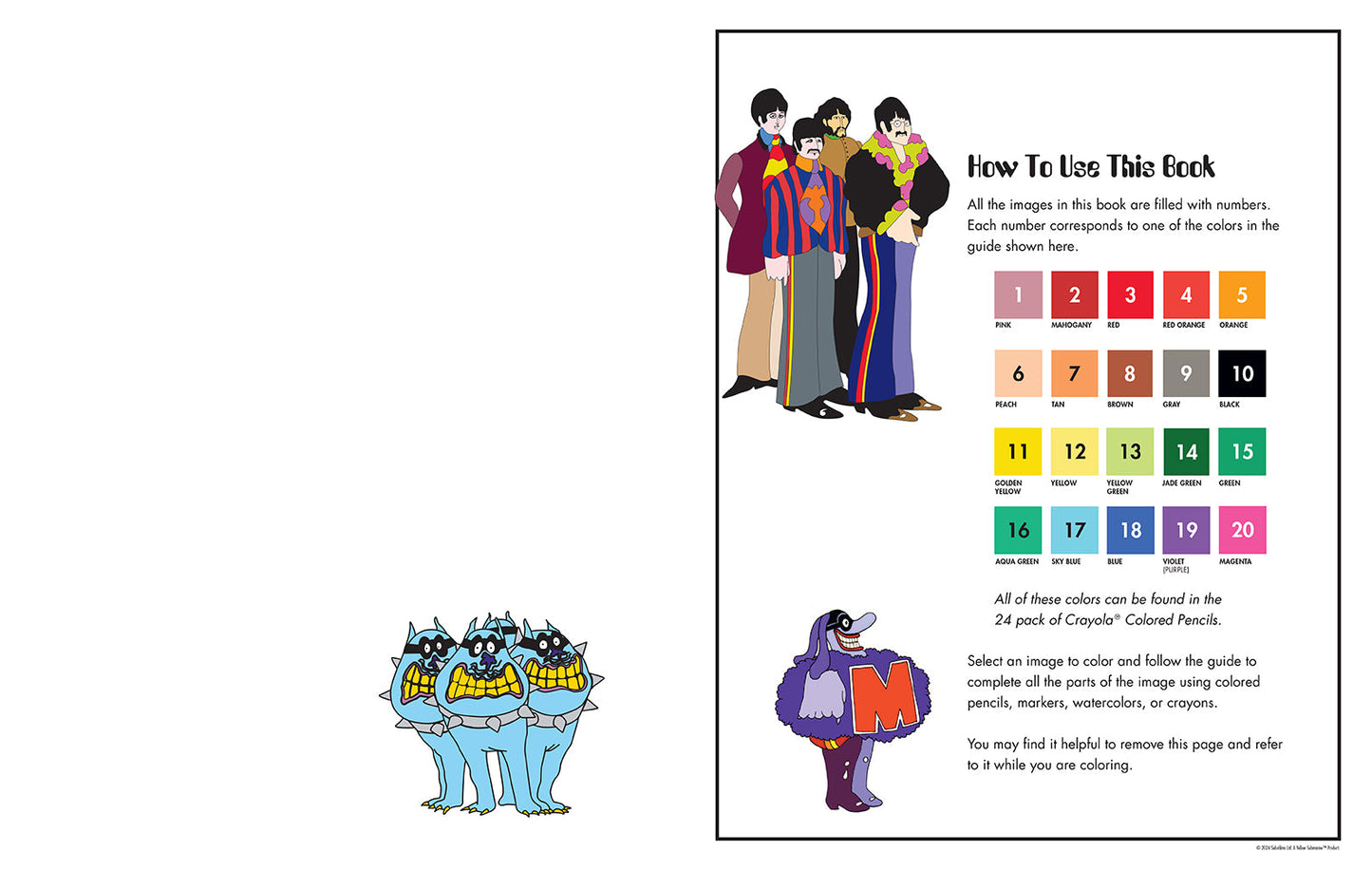 The Beatles Yellow Submarine Color by Numbers