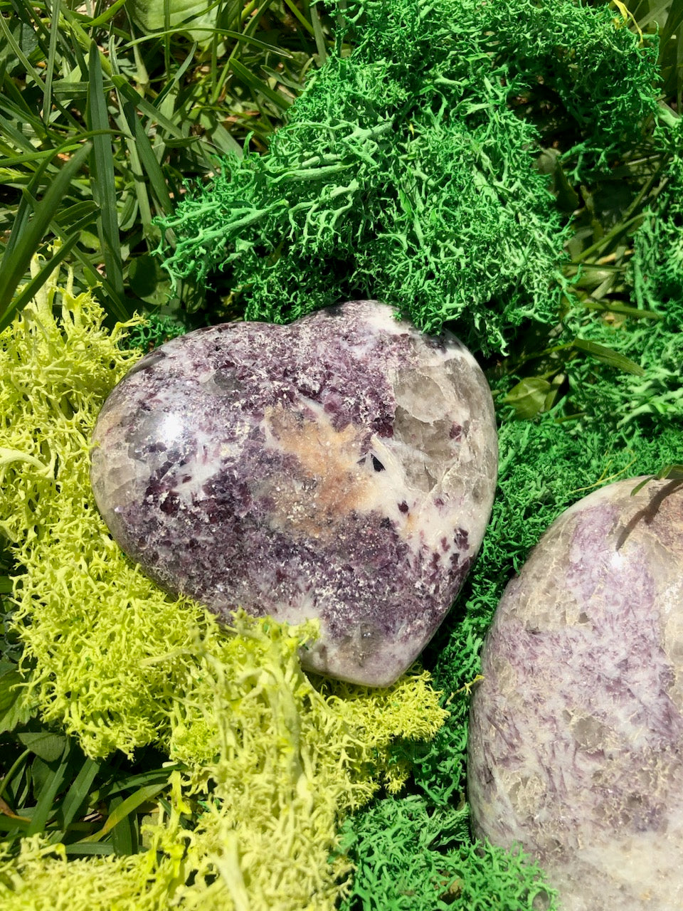 Lepidolite Hearts