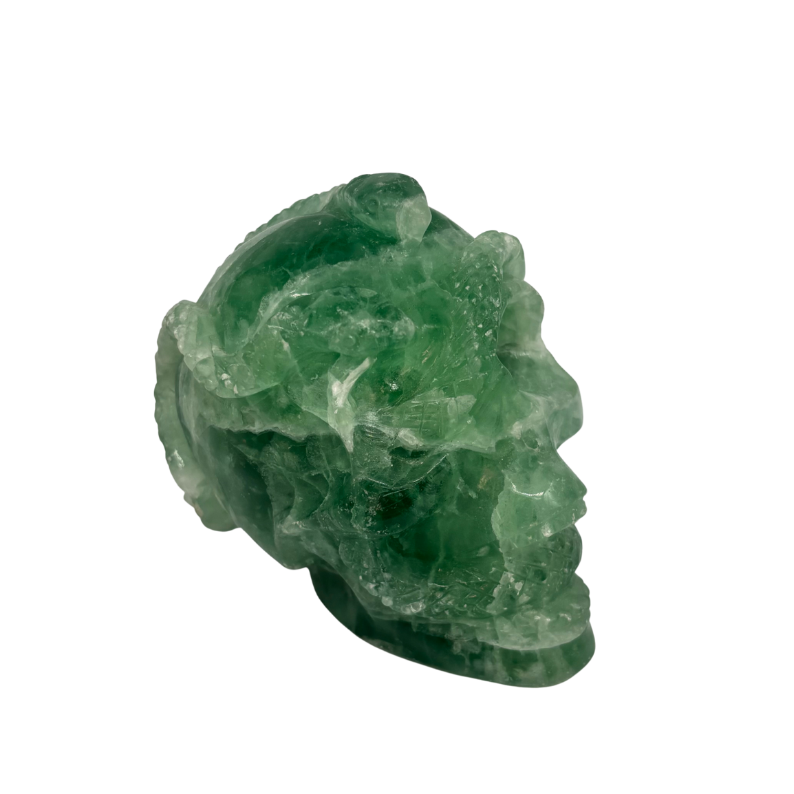 Aventurine Snake Skull