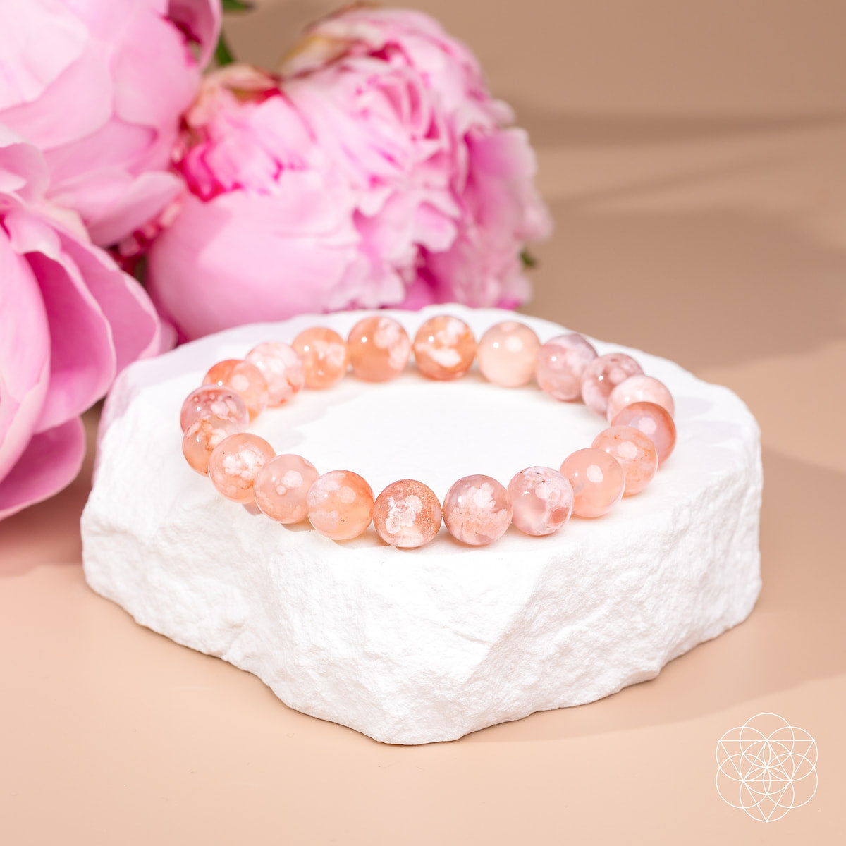 The Woman You’re Becoming - Sakura Flower Agate Bracelet
