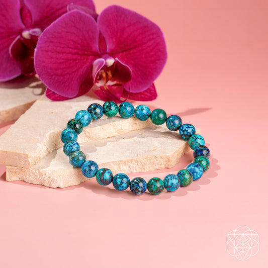 Cleopatra’s Wise Stone - Rare Peruvian Chrysocolla Bracelet