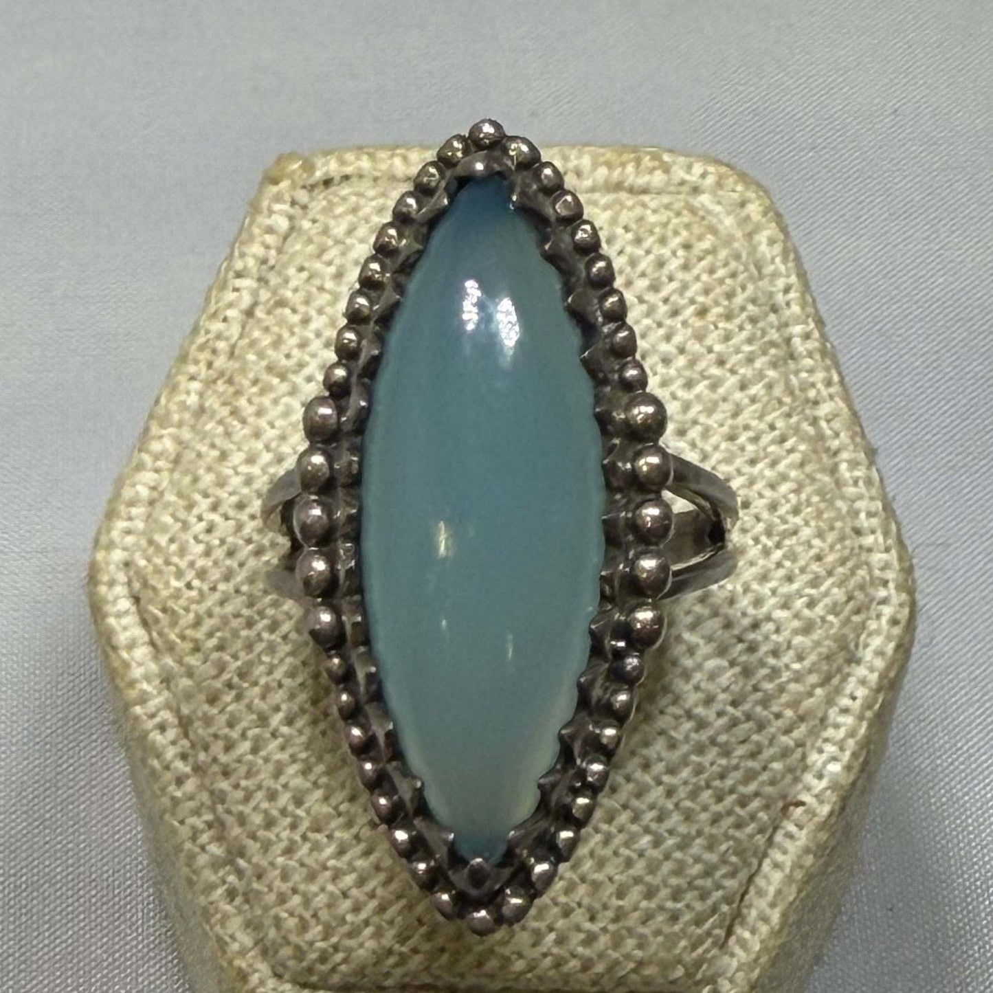 Chalcedony Ring - Size 9 - Infinite Blue