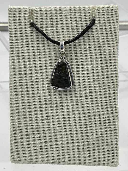 Sterling Silver Bezeled Moldavite Pendant