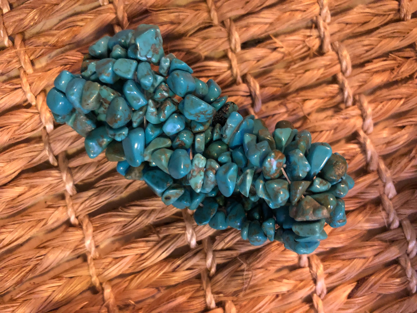 Turquoise six strand chip bracelet