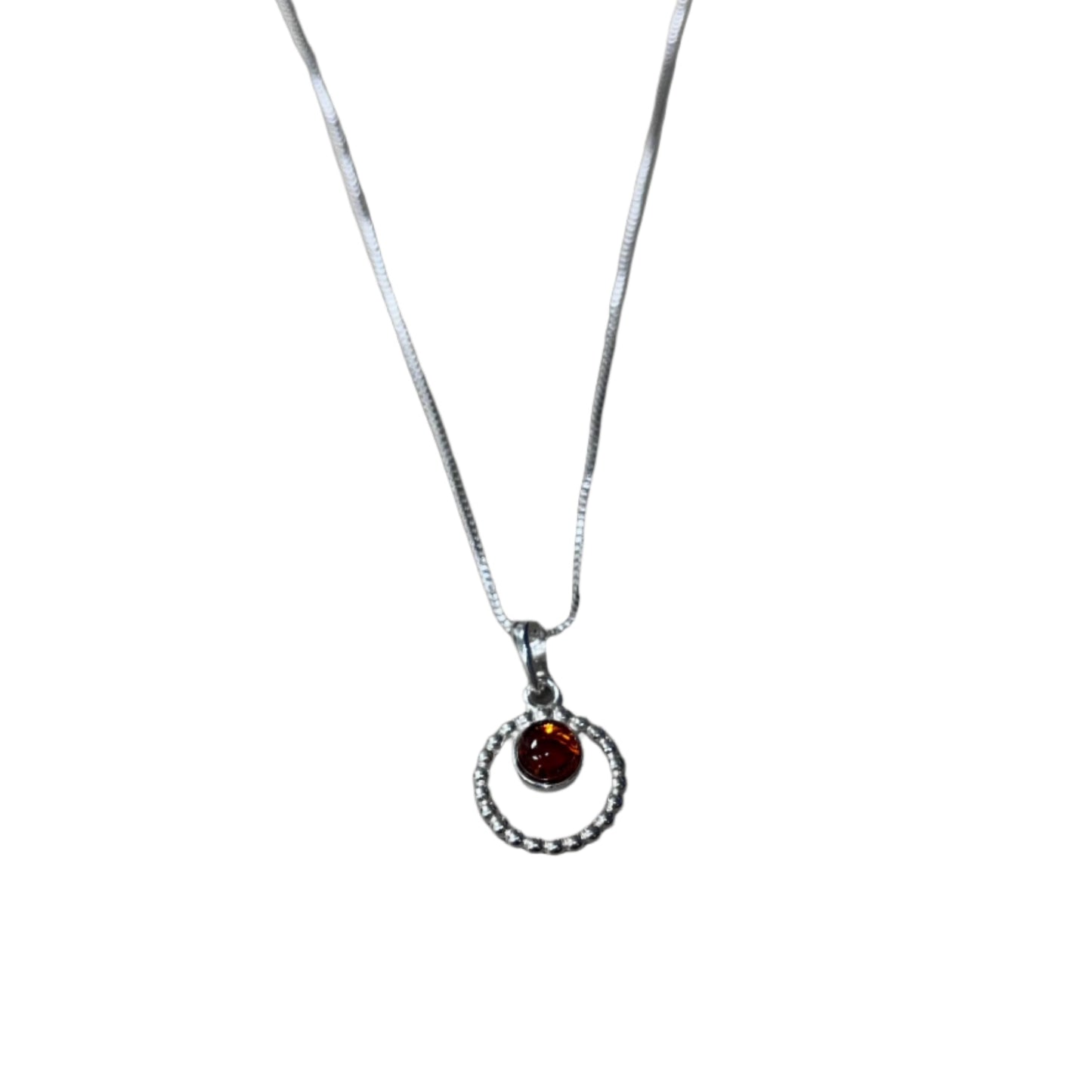 Amber Circle Necklace