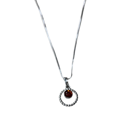 Amber Circle Necklace