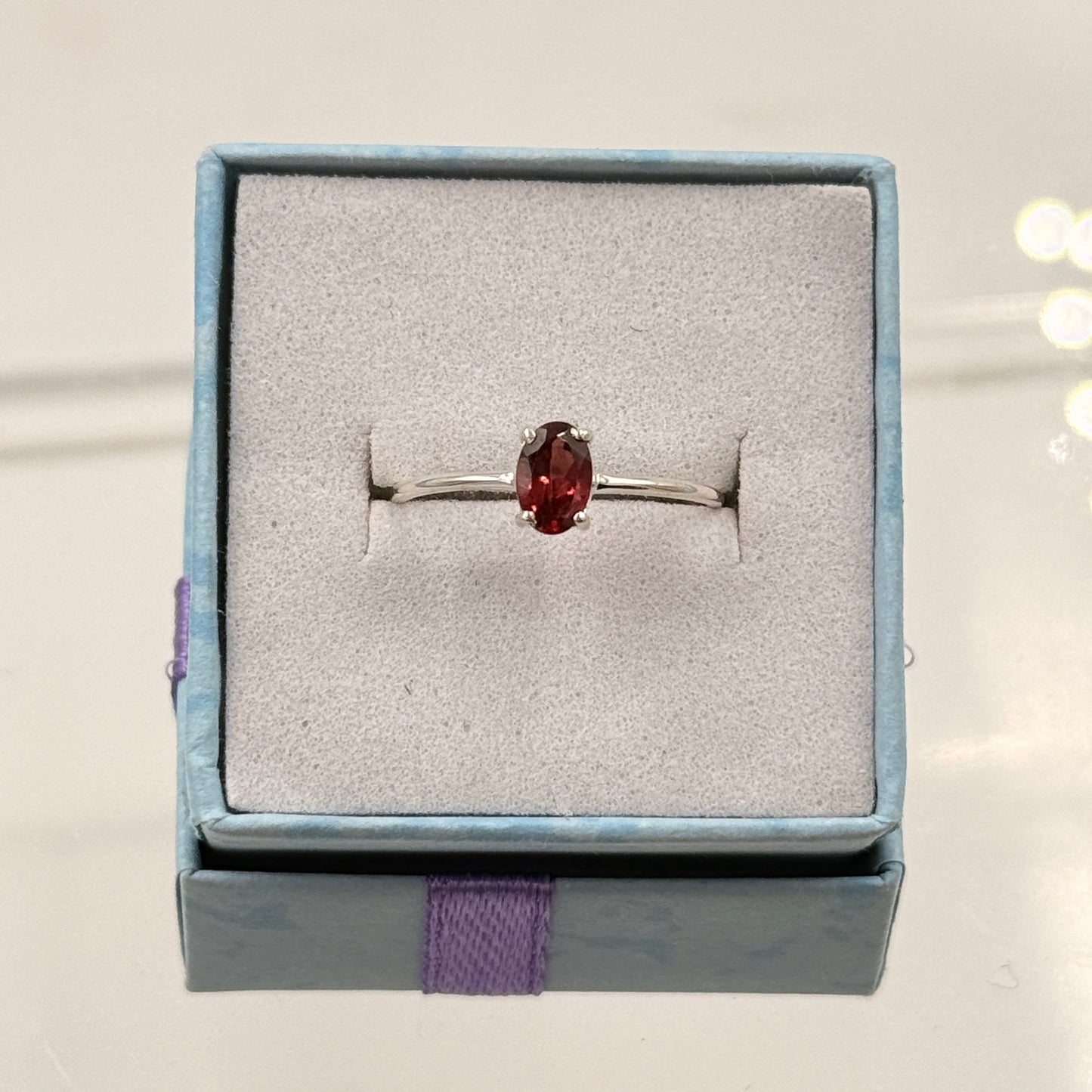 Dainty Garnet Ring