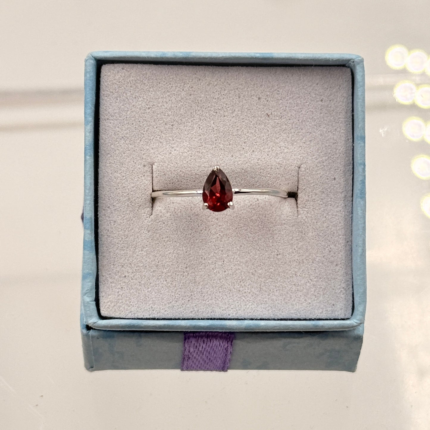Dainty Garnet Ring