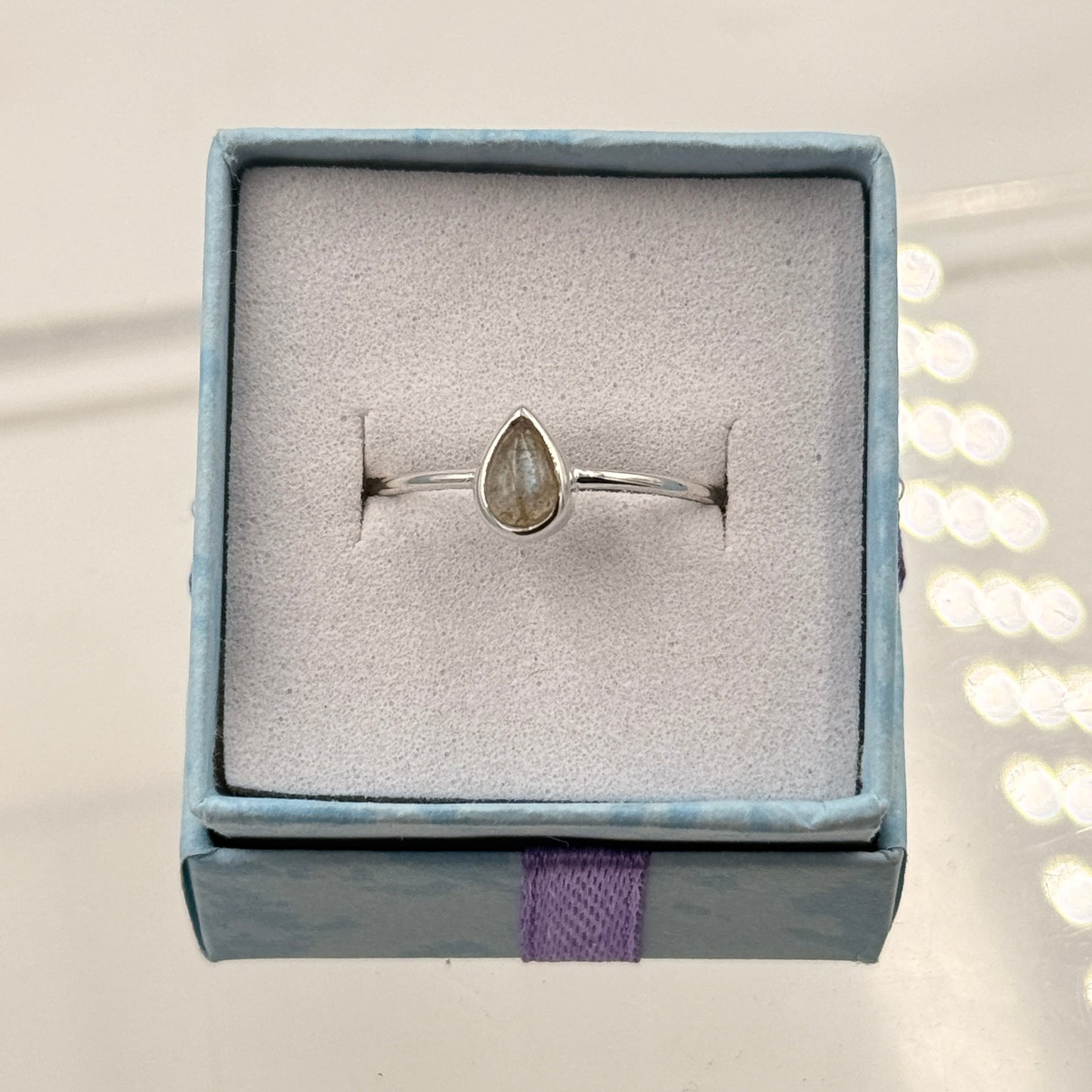 Dainty Labradorite Ring