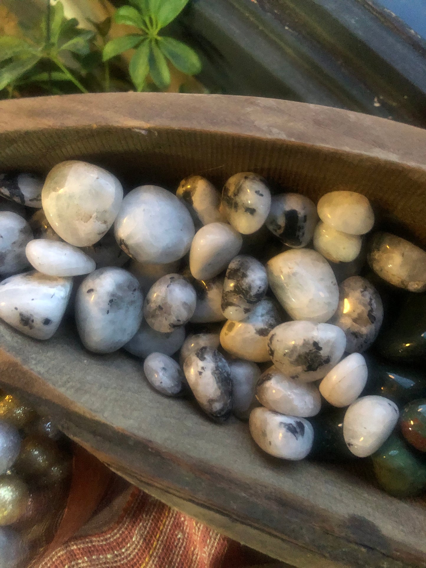 Rainbow Moonstone Tumbled Stone