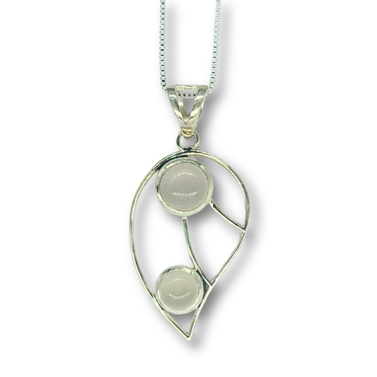 Rose Quartz Leaf Necklace