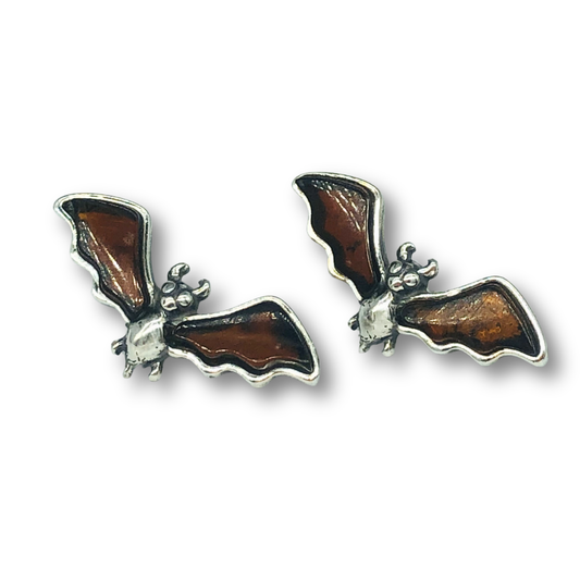 Amber Bat Studs