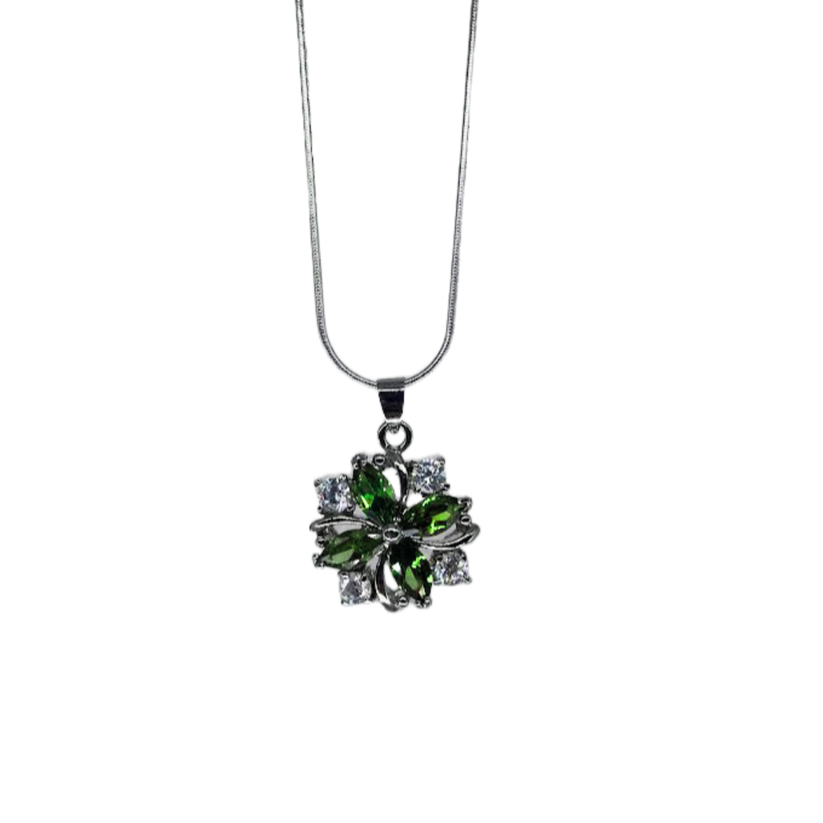 Green Zircon Star Necklace