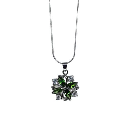 Green Zircon Star Necklace