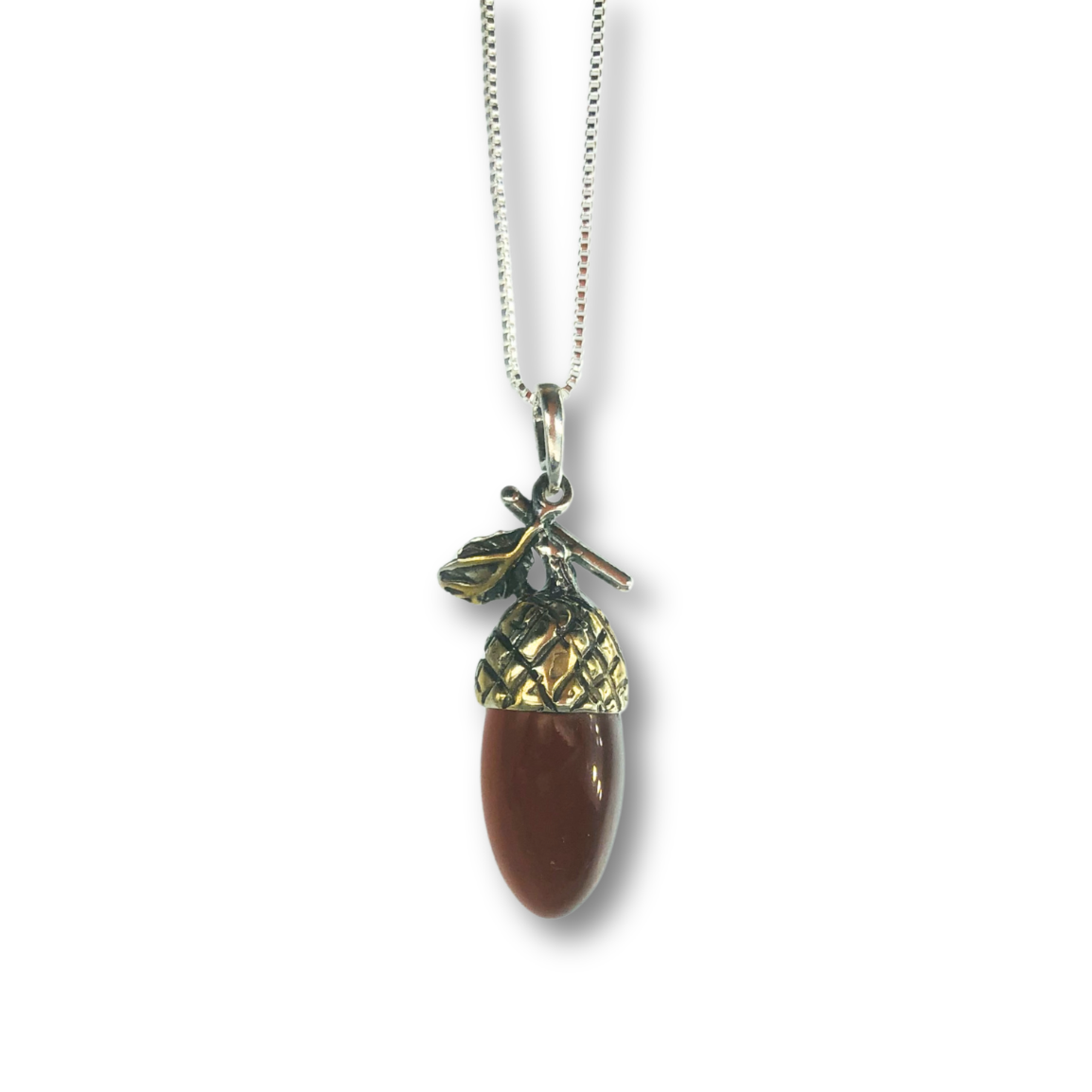 Amber Acorn Necklace