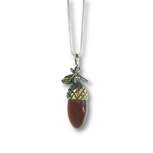 Amber Acorn Necklace