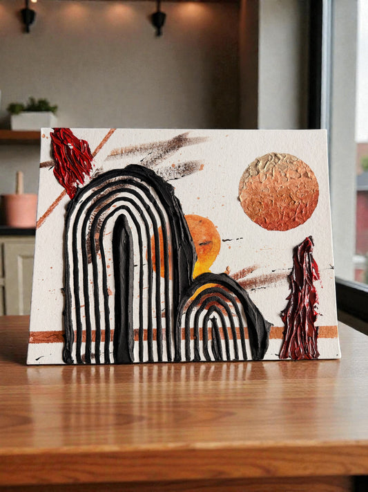 Abstract Canvas Plaster Painting