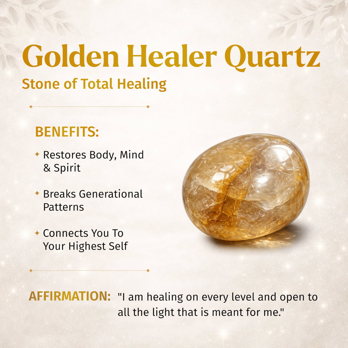 The Master Reset – Golden Healer Quartz Bracelet