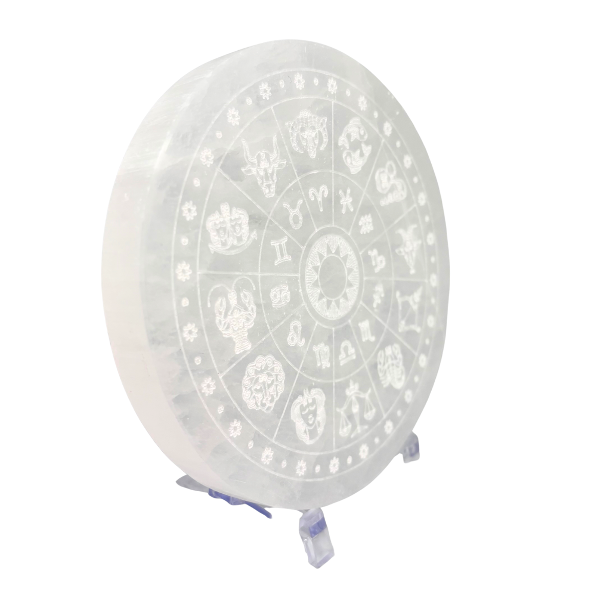 Selenite Zodiac Plate