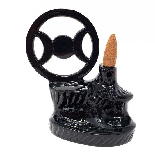 Triple Moon Backflow Waterfall Incense Burner