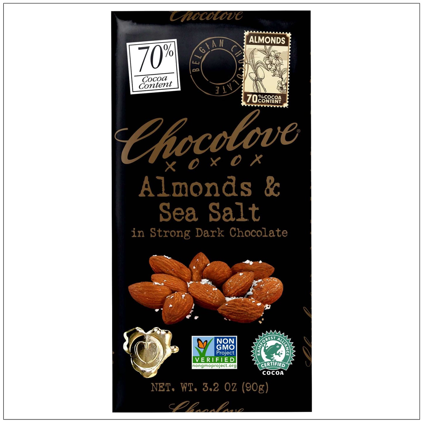 Almonds & Sea Salt in Strong Dark Chocolate