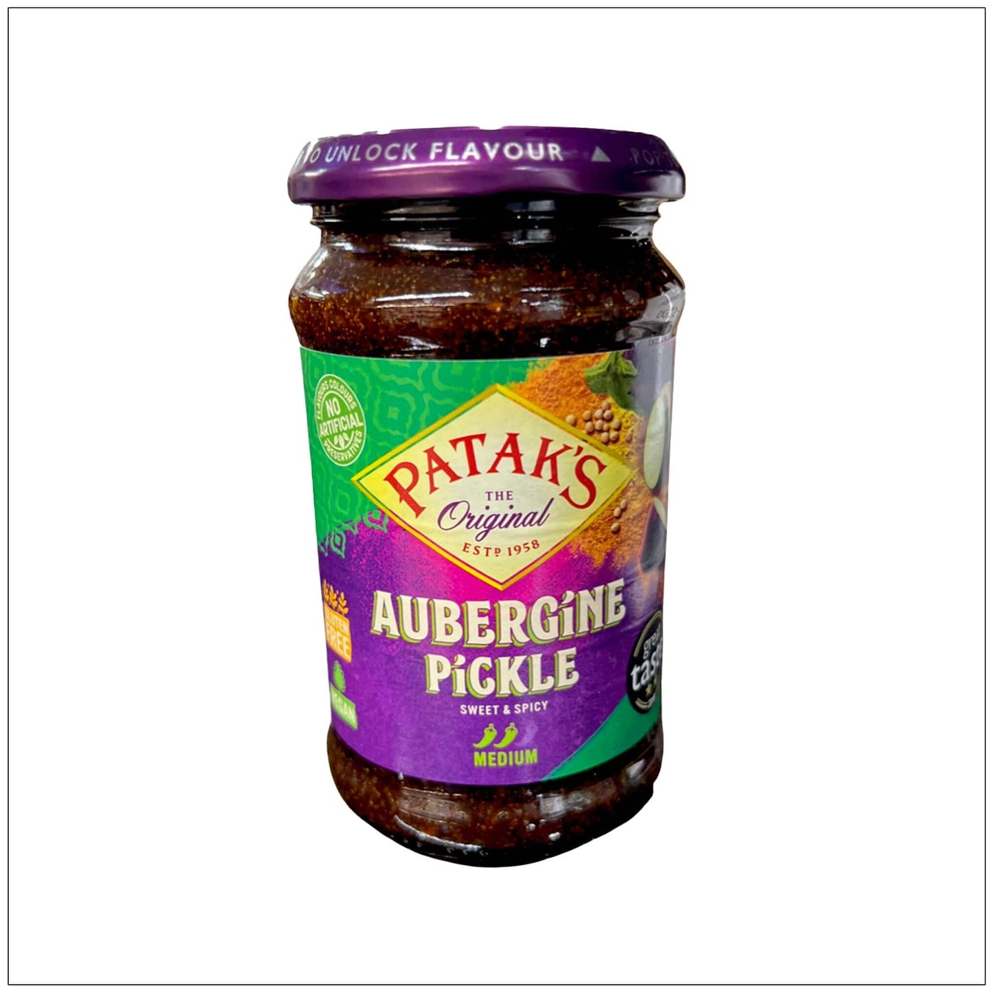 Aubergine Pickle Medium Sweet and Spicy