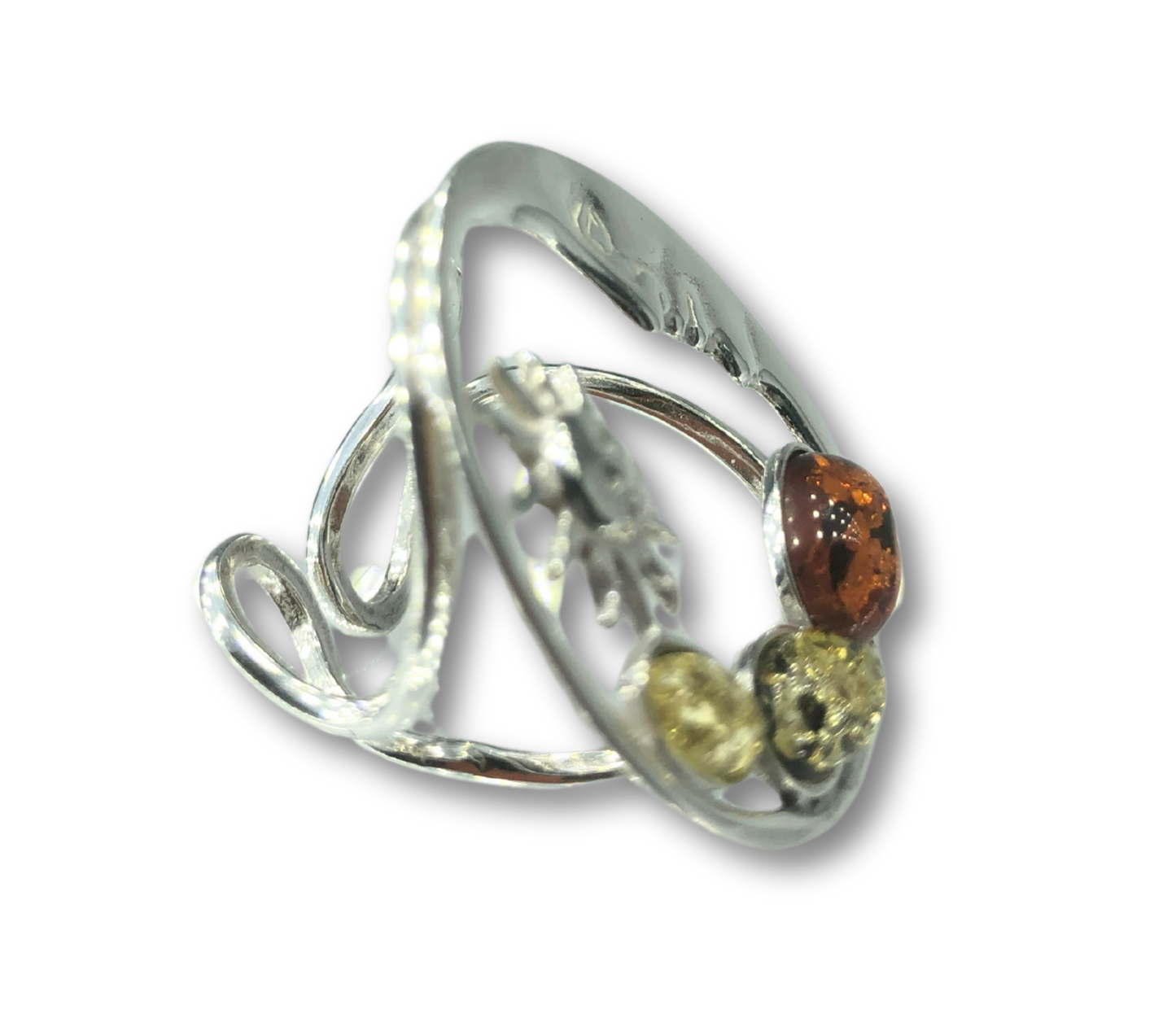 Amber Moon & Sun Ring
