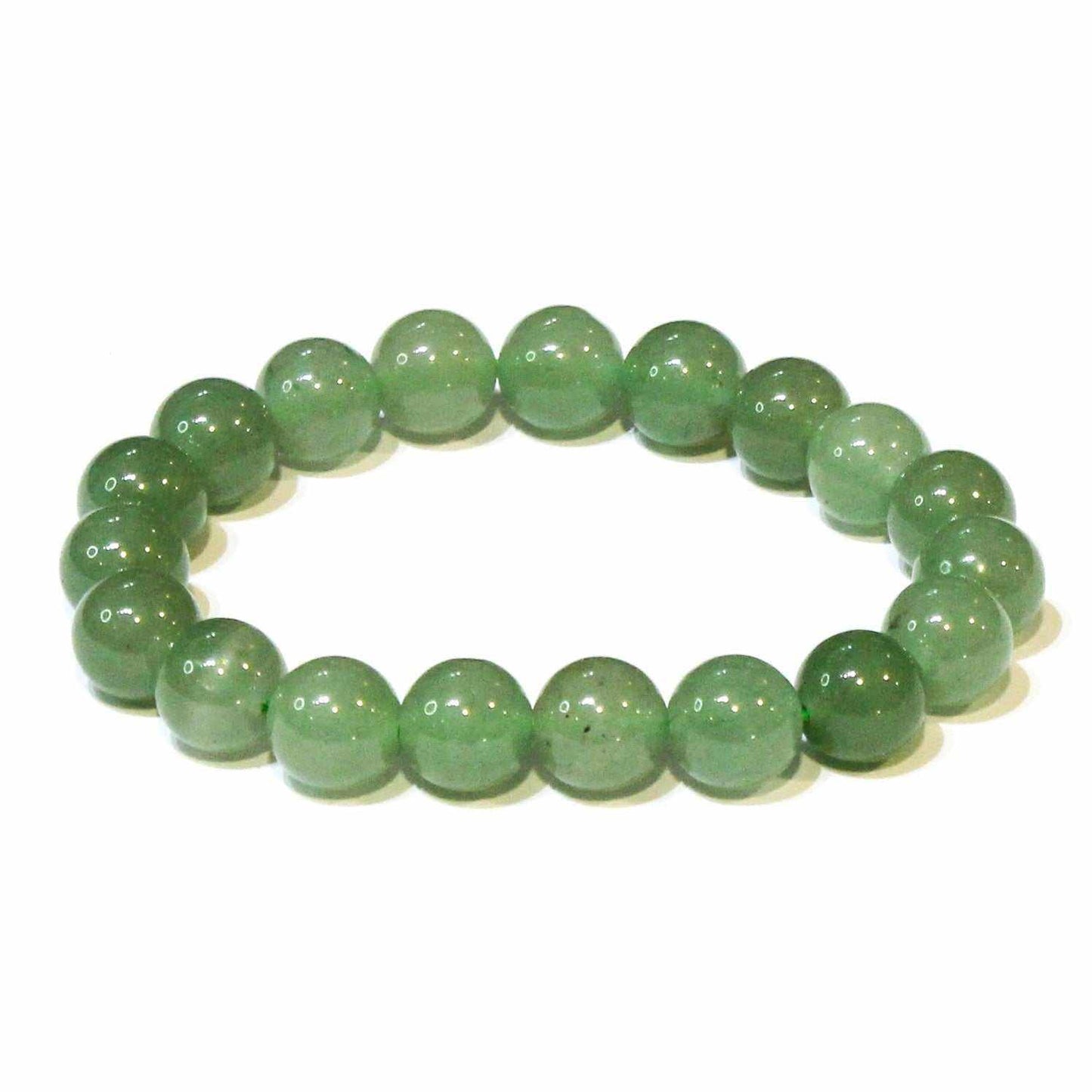 Green Aventurine Round Bead Bracelet - Loving Prosperity