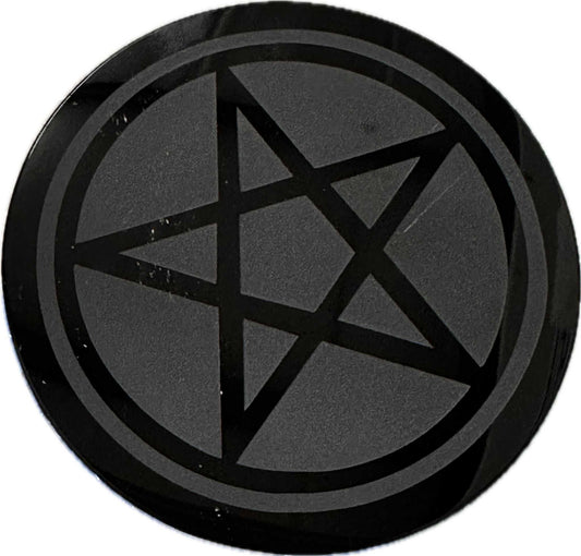 Obsidian Charging Coaster - Pentacle