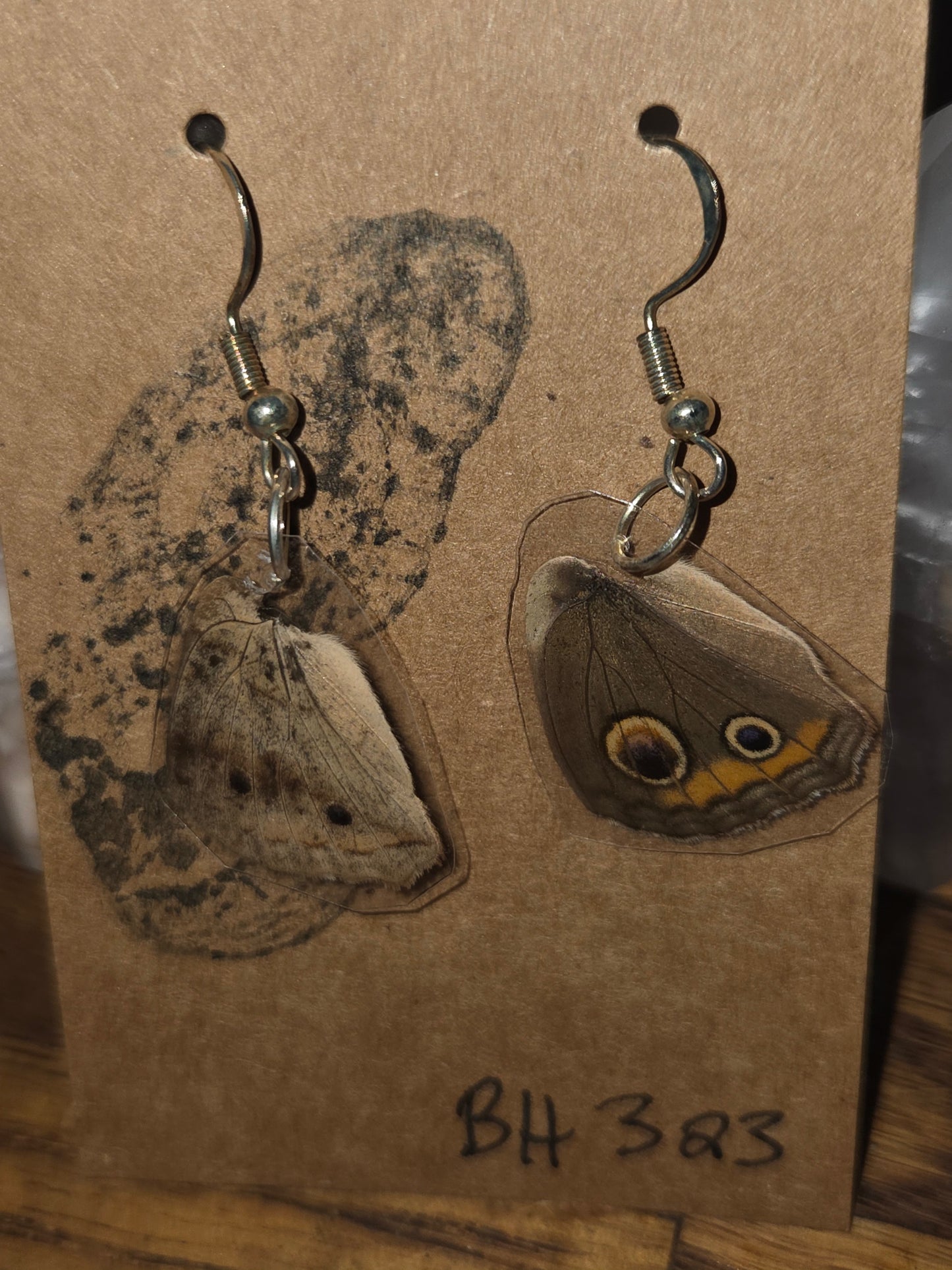 Moonlight Moth Real Butterfly Wing Earrings – Ethically Collected & Handmade