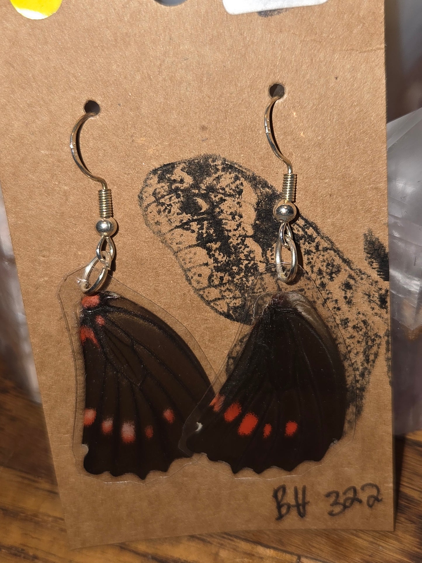 Moonlight Moth Real Butterfly Wing Earrings – Ethically Collected & Handmade
