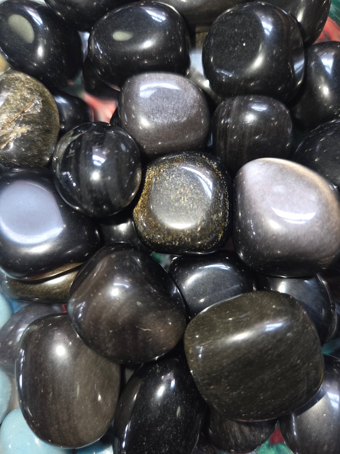 Silver Sheen Obsidian Tumbles – Protection • Insight • Shadow Integration