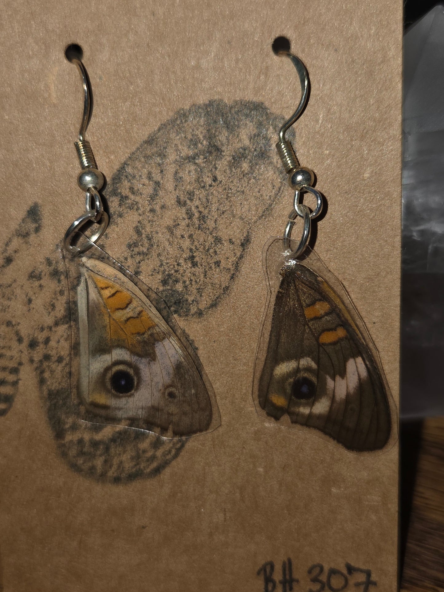 Moonlight Moth Real Butterfly Wing Earrings – Ethically Collected & Handmade