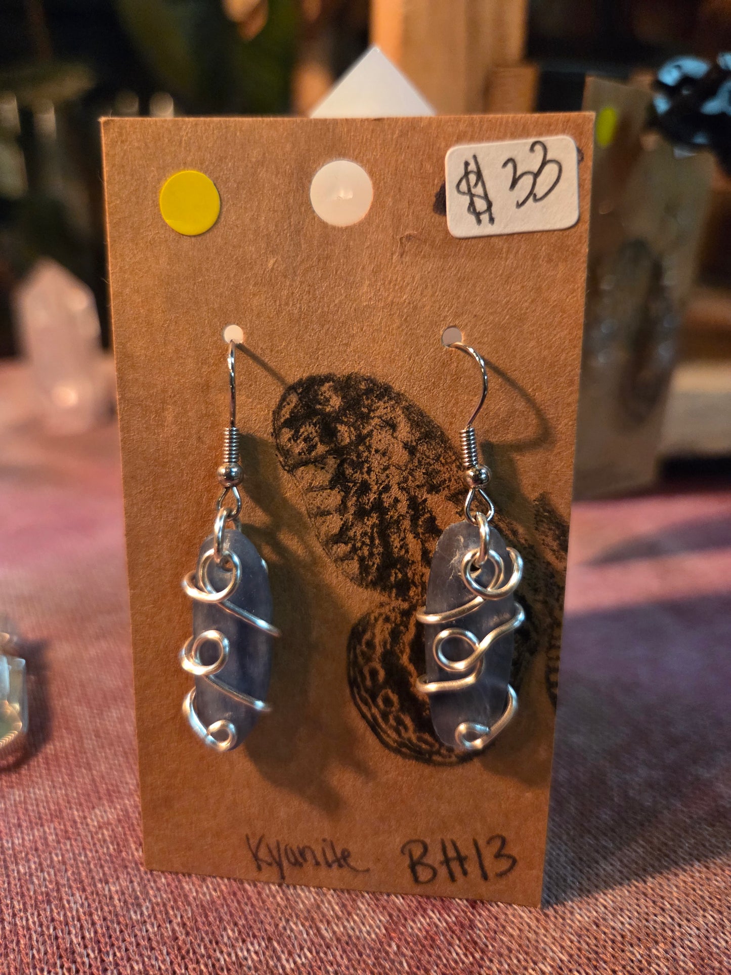 Moonlight Moth Handcrafted Wire-Wrapped Crystal Earrings
