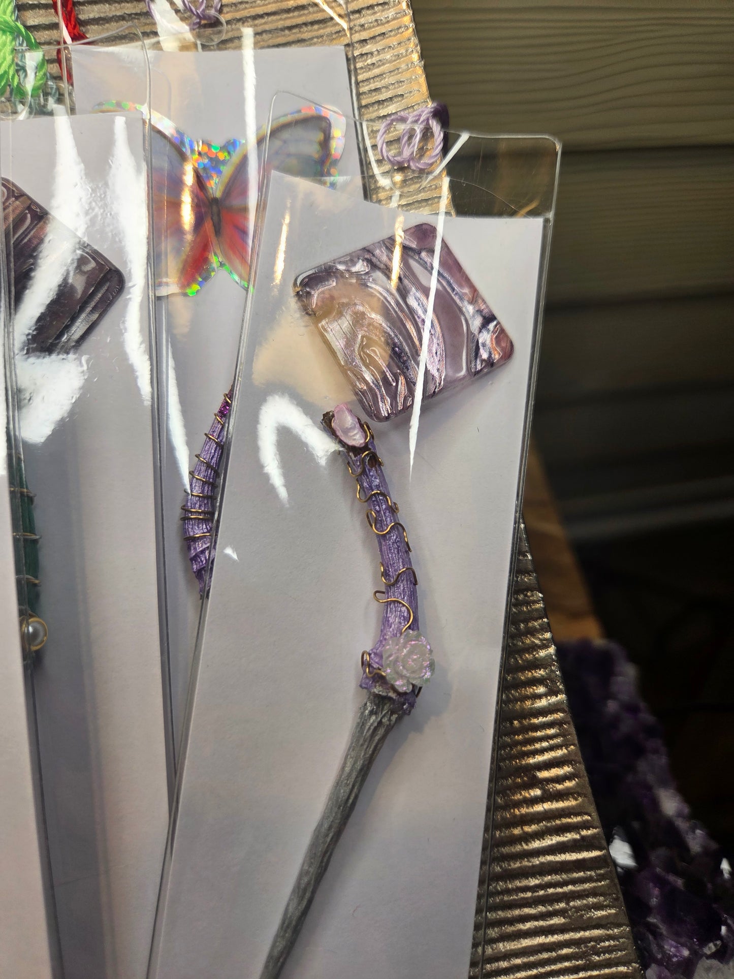 Handmade Mini Fairy Sword | Fantasy Dagger with Crystal & Tassel – Multiple Designs