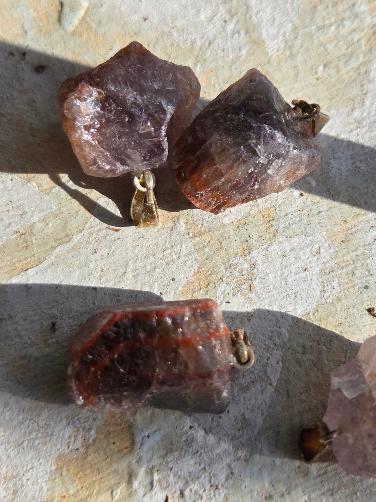 Super 7 (Melody Stone) Pendant – Rough (.5") or Polished Slice (1") • Spiritual Awakening & Harmony