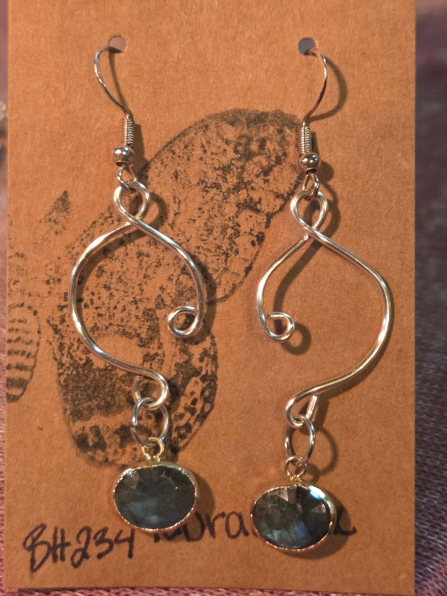 Moonlight Moth Handcrafted Wire-Wrapped Crystal Earrings