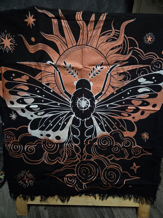The Moth Altar Cloth – 24" x 24" | Celestial & Transformative Ritual Cloth