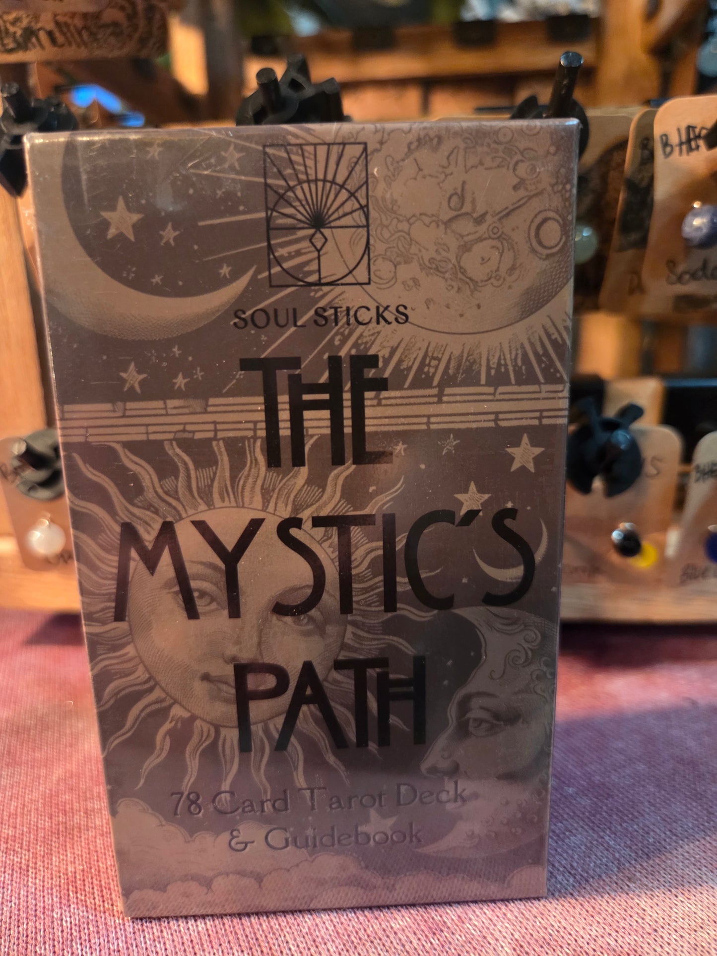 The Mystic’s Path Tarot Card Deck – 78 Cards + Guidebook | Lunar, Celestial & Intuitive Design