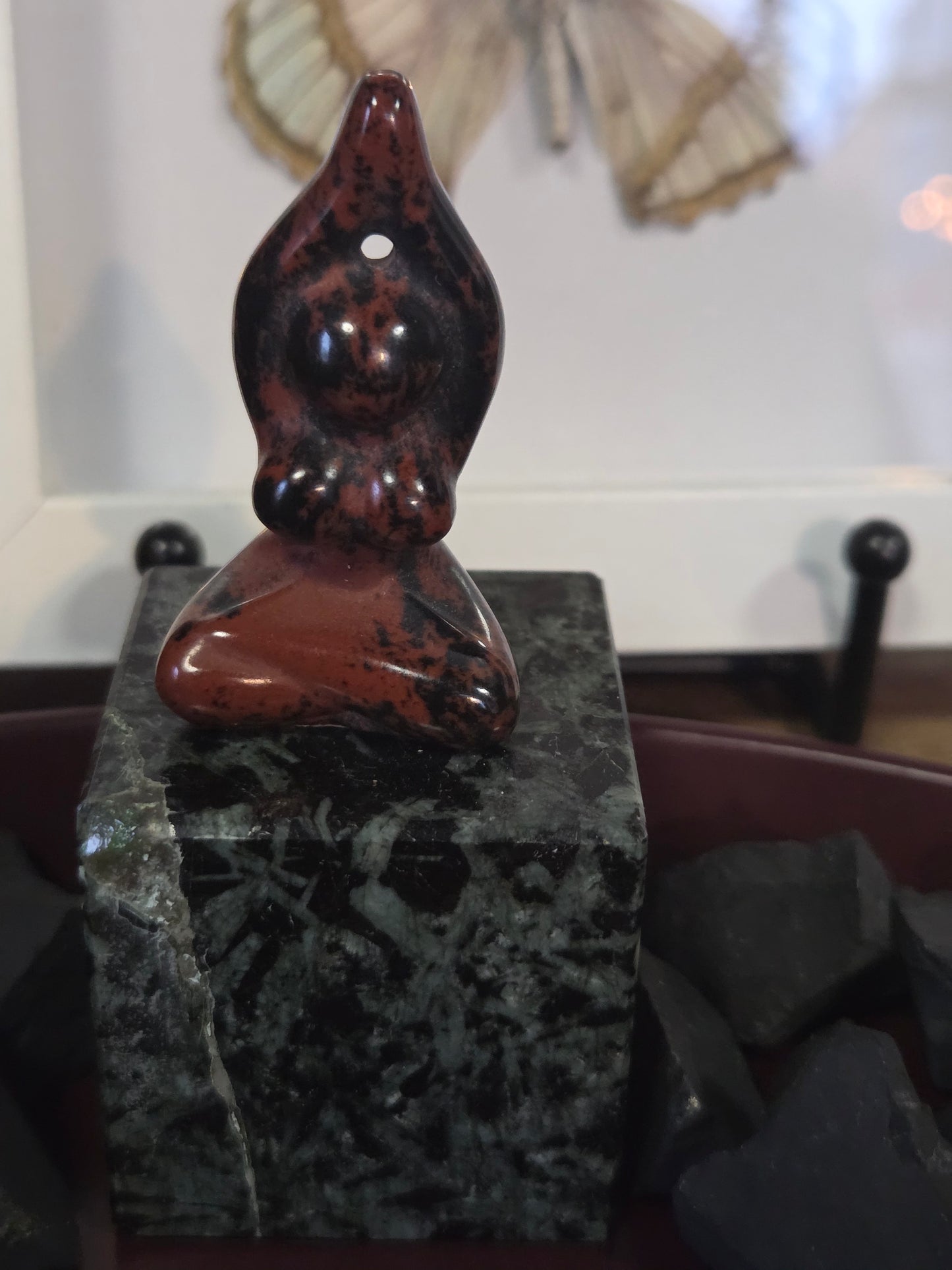 Carved Stone Yoga Goddess Statue – Pocket Deity for Balance & Sacred Space