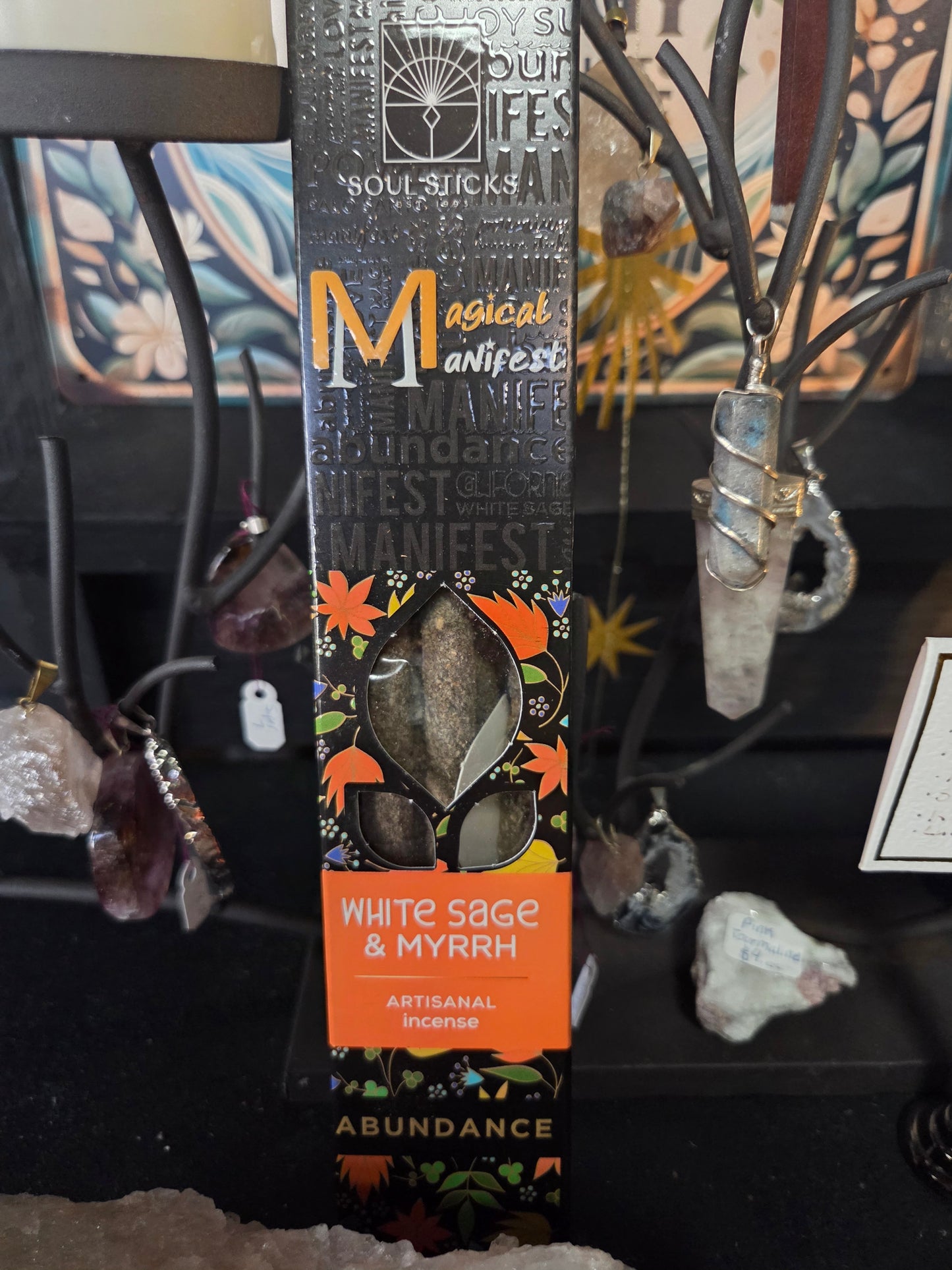Abundance White Sage & Myrrh Magical Manifest Incense Sticks – Hand-Rolled, Natural, Intention-Focused