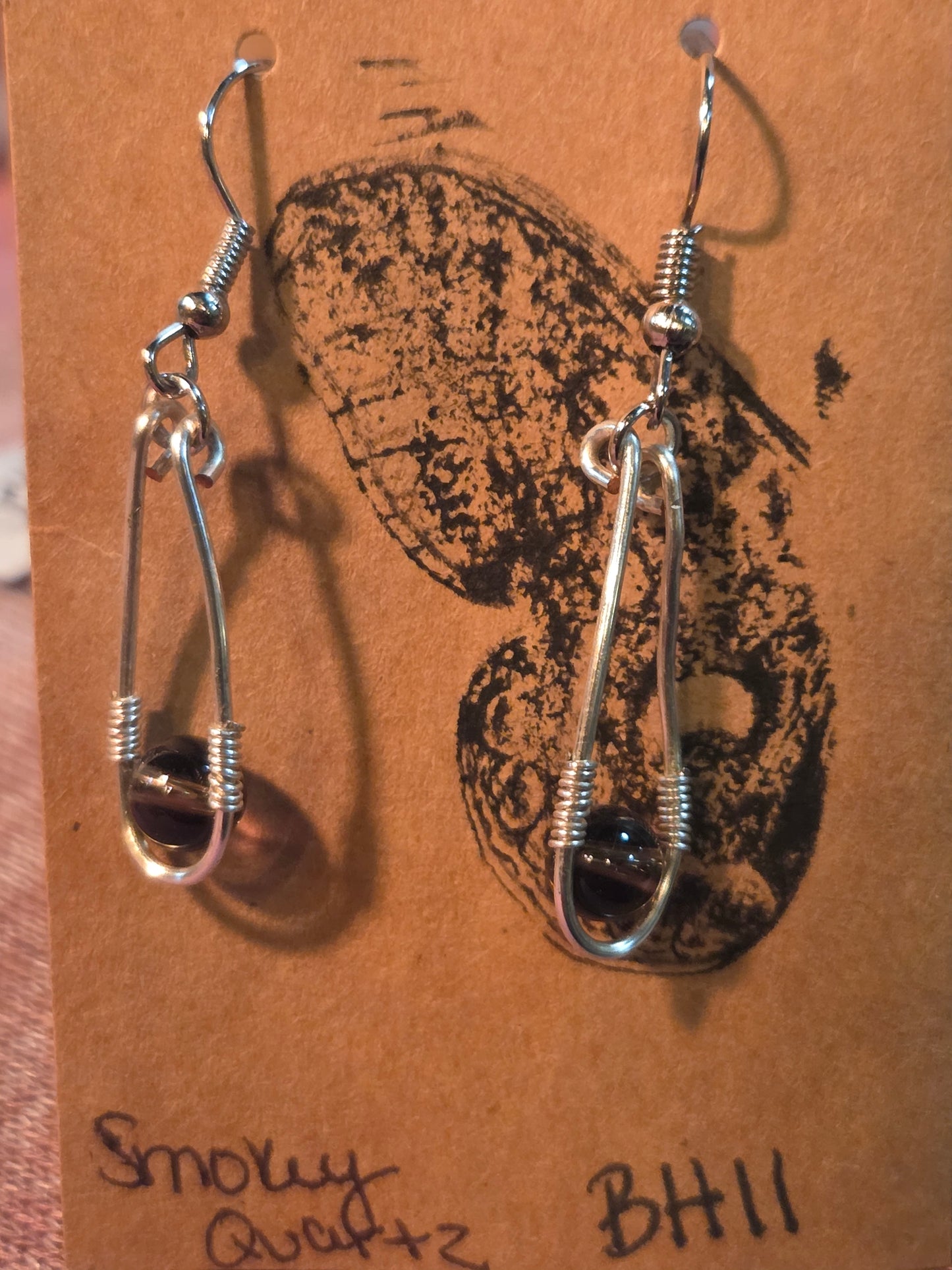 Moonlight Moth Handcrafted Wire-Wrapped Crystal Earrings