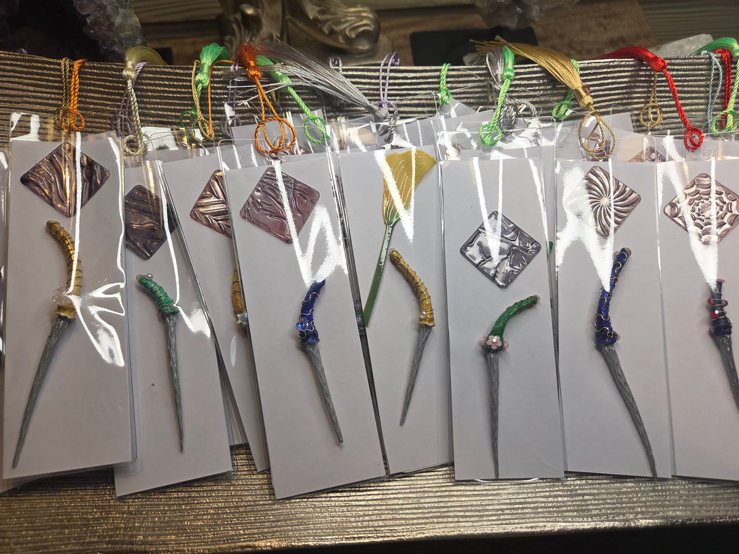 Handmade Mini Fairy Sword | Fantasy Dagger with Crystal & Tassel – Multiple Designs